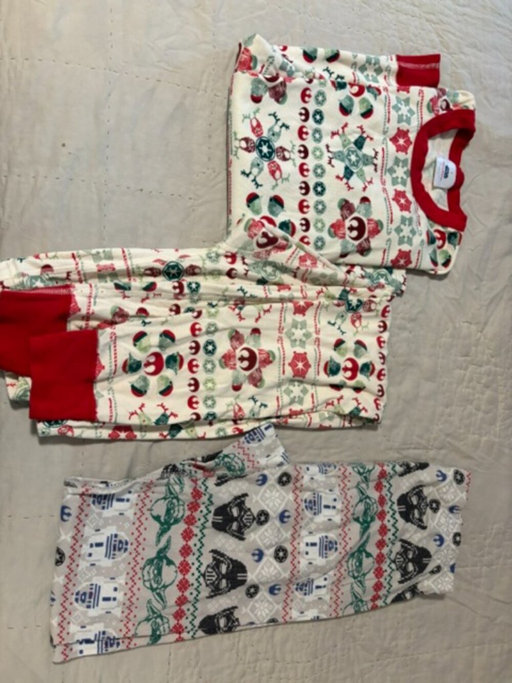 Women's S and Men's L Hannah Andersson Star Wars holiday pajama set